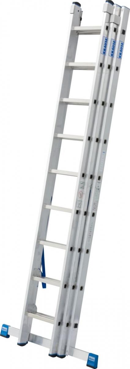 Stabilo® Sprossen-VielzweckLeiter, treppengängig, dreiteilig - Alu - Arbeitshöhen 3.60 m bis 6.85 m - 3 x 9 Sprossen – Bild 7