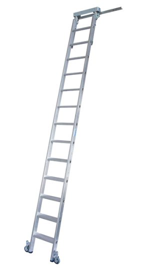 Stabilo® Professional Stufen-RegalLeiter T-Schienenanlage - Alu - Arbeitshöhe 4.30 m - 1 x 13 Stufen