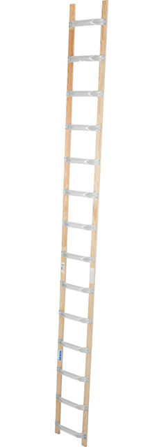 Stabilo® Professional DachLeiter - Aluminium/Holz - Länge 3.90 m - 14 Sprossen