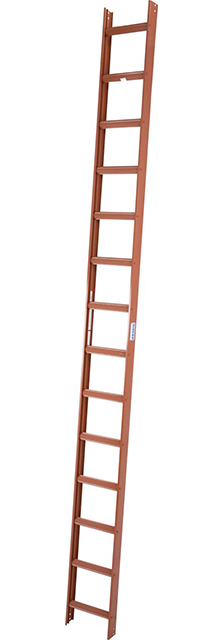 Stabilo® Professional KaminkehrerLeiter - Aluminium, rot - Länge 3.95 m - 14 Sprossen