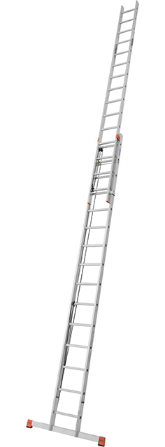 Monto® Robilo® Sprossen-SeilzugLeiter, zweiteilig - Alu - Arbeitshöhe 8.45 m - 2 x 15 Sprossen