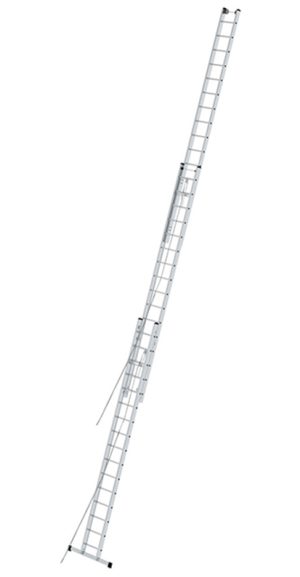 Stabilo® Professional Sprossen-SeilzugLeiter, dreiteilig - Alu - Arbeitshöhe 11.35 m - 3 x 16 Sprossen