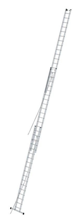 Stabilo® Professional Sprossen-SeilzugLeiter, dreiteilig - Alu - Arbeitshöhe 12.95 m - 3 x 18 Sprossen