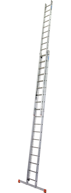 Monto® Robilo® Sprossen-SeilzugLeiter, zweiteilig - Alu - Arbeitshöhe 9.80 m - 2 x 18 Sprossen