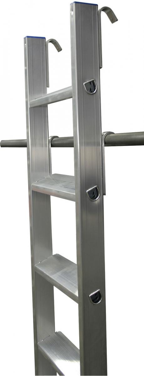 Stabilo® Professional Stufen-RegalLeiter, einhängbar - Alu - 2 Paar Einhängehaken - Arbeitshöhe 4.10 m - 1 x 12 Stufen – Bild 3