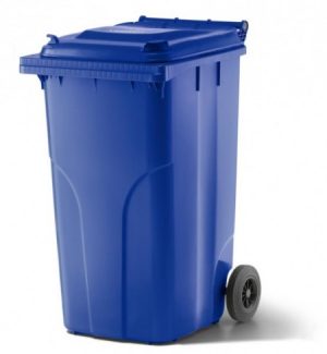 240 Liter Kunststoffcontainer mit Deckel - Blau