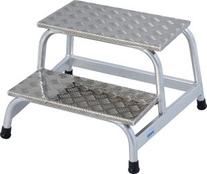 Stabilo Professional MontageTritt, Aluminium, Arbeitshöhe 2.40 m, 1 x 2 Stufen