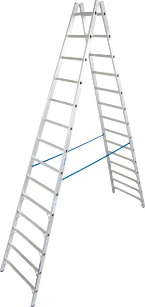 Stabilo® Professional Sprossen-DoppelLeiter - Alu - Arbeitshöhe 5.10 m - 2 x 14 Sprossen