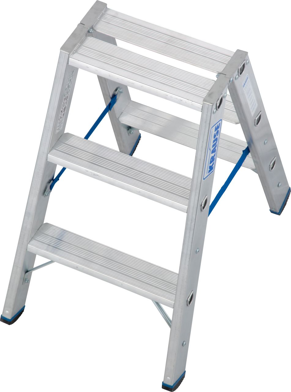 Stabilo® Professional Stufen-DoppelLeiter - Alu - Arbeitshöhe 2.25 m - 2 x 3 Stufen