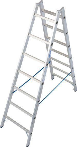 Stabilo® Professional Sprossen-DoppelLeiter - Alu - Arbeitshöhe 3.30 m - 2 x 7 Sprossen