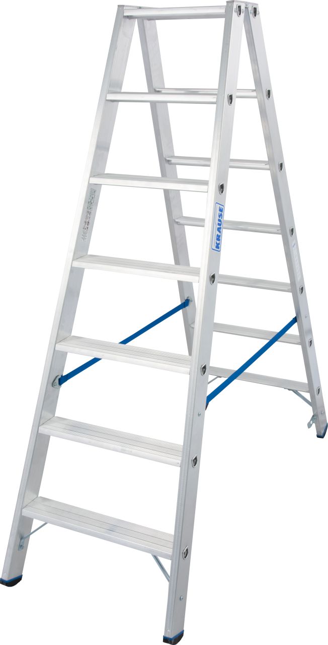 Stabilo® Professional Stufen-DoppelLeiter - Alu - Arbeitshöhe 3.20 m - 2 x 7 Stufen