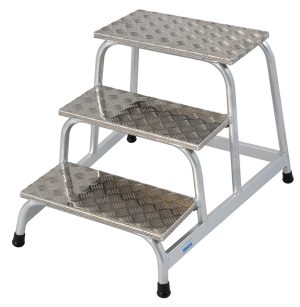 Stabilo Professional MontageTritt, Aluminium, Arbeitshöhe 2.60 m, 1 x 3 Stufen