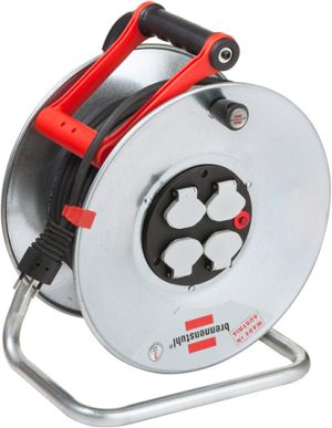 Kabeltrommel Garant SK RR, IP20, 4 Steckdosen T13 - Ø 240 mm / 25 m / 3 x 1.5 mm² / 230 V - schwarz