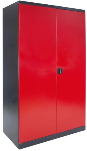 METEC Flügeltürschrank XXL H1920xB1100xT580 mm Anthrazit/Feuerrot
