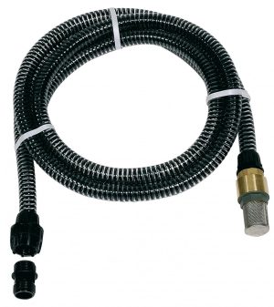Ansaugschlauch-Kit "DOM" 4 Meter, Schlauch-ø 22 mm mit Messing-Rückschlagventil & Edelstahlsieb