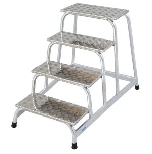 Stabilo Professional MontageTritt, Aluminium, Arbeitshöhe 2.80 m, 1 x 4 Stufen