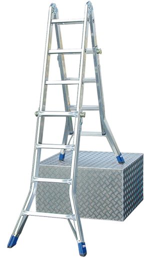 Stabilo® Professional Sprossen-Gelenk-TeleskopLeiter - Alu - Arbeitshöhen 3.00 m bis 5.00 m - 4 x 4 Sprossen