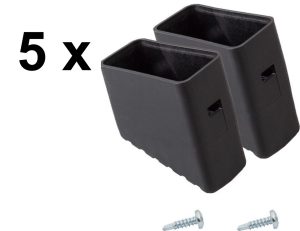 Monto® Fusskappen (5 Paar) - Grösse 33 x 20 mm - Schwarz
