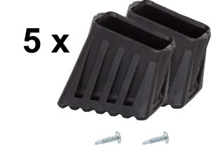 Monto® Fusskappen (5 Paar) - Grösse 50 x 20 mm - Schwarz
