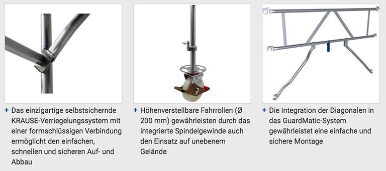 Stabilo® Fahrgerüst-Serie 500 - Arbeitshöhe bis 4.50 m - Feldlänge 2.50 m – Bild 3