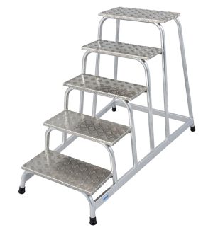 Stabilo Professional MontageTritt, Aluminium, Arbeitshöhe 3.00 m, 1 x 5 Stufen
