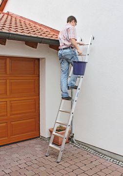 Stabilo® Professional Stufen-AnlegeLeiter, einteilig - Alu - Arbeitshöhe 2.90 m - 1 x 7 Stufen – Bild 2