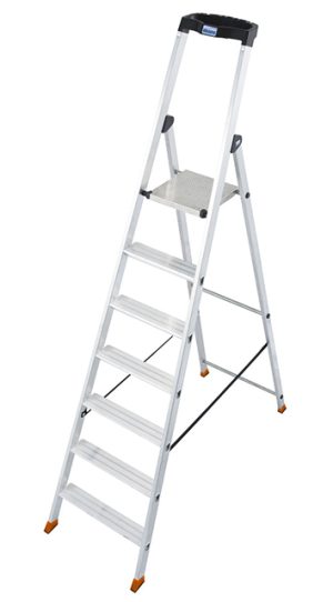 Monto® Solido® Stufen-StehLeiter - Alu - Arbeitshöhe 3.50 m - 1 x 7 Stufen