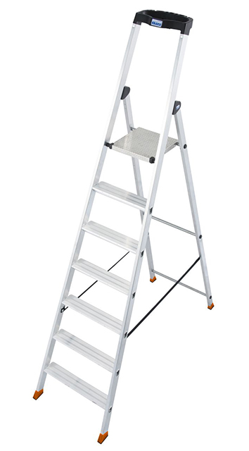 Monto® Solido® Stufen-StehLeiter - Alu - Arbeitshöhe 3.50 m - 1 x 7 Stufen