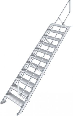 Stabilo® Treppe - Neigung 45° - Stufenbreite 60 cm - Höhe 2.15-2.40 m - 1 x 11 Stufen