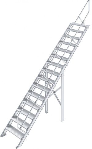 Stabilo® Treppe - Neigung 45° - Stufenbreite 100 cm - Höhe 3.23-3.44 m - 1 x 15 Stufen