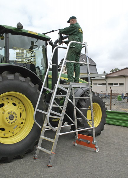 Stabilo® PodestLeiter Vario kompakt, einseitig begehbar - Aufstellbreite 1.44 m - Arbeitshöhe 3.90 m - 1 x 8 Stufen – Bild 3