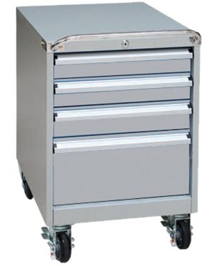 Unterschrank auf Rollen mit  4 Schubladen für Werkbank BxTxH 565x580x650 mm