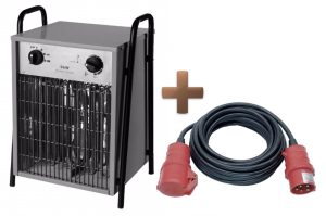 Ekström 9 kW Elektro-Heizlüfter 400V mit 10 m Verlängerungskabel