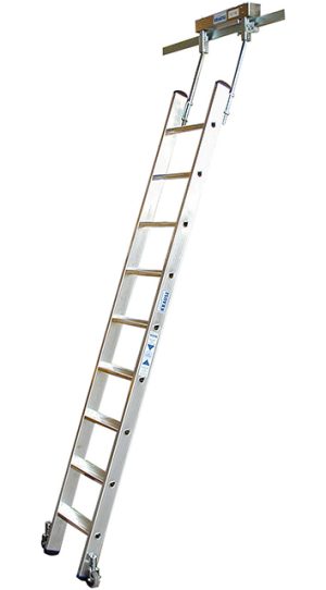 Stabilo® Professional Stufen-RegalLeiter T-Schienenanlage - Alu - Arbeitshöhe 3.40 m - 1 x 9 Stufen