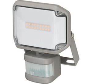 LED-Strahler AL 1050 PIR, IP44 - 10 W / 1010 lm / 3000 K warmweisse Lichtfarbe / 230 V - Bewegungsmelder