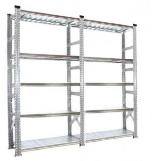 Aktionsregal Super 1 - Grund- und Anbauregal HxLxT 1972x(1050)2100x400 mm
