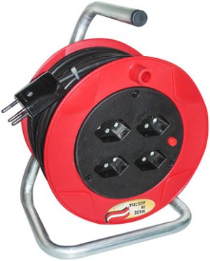 Kabeltrommel BAT ST 180, IP20 - Ø 180 mm / 20 m / 3 x 1.0 mm² / 230 V - schwarz