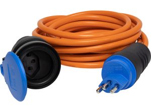 Baustellenkabel, 25 m, Bremaxx, IP55 - Stecker T23, Kupplung T23 - 3 x 2.5 mm² / 230 V/16 A - orange