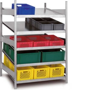 Bereitstell/Kanban-Grundregal Typ 1 -ORION PLUS - HxLxT 2000x1300x600 mm - verzinkt