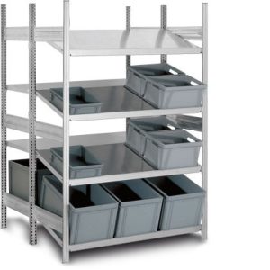Bereitstell/Kanban -Grundregal Typ 2  -ORION PLUS - HxLxT 2000x1300x400 mm - verzinkt