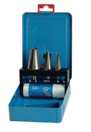 DÄMO Blechschälbohrer-Satz HSS-Spitzen-Qualität Ø 3-30.5 mm in Metall-Kassette