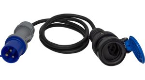 Adapterleitung mit T23-Kupplung, IP55 / CEE-Stecker 3-polig, IP44 - 1.5 m / 3 x 1.5 mm² / 230 V/16 A
