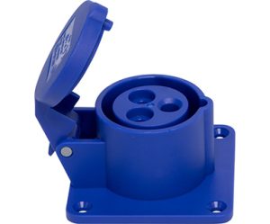 CEE-Steckdose mit Klappdeckel, 3-polig, IP44 / 230 V / 16 A - VE = 3 Stück