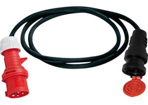 Adapterleitung mit T25-Kupplung, IP55 / CEE-Stecker 5-polig, IP44 - 1.5 m / 5 x 2.5 mm² - 230/400 V / 16 A