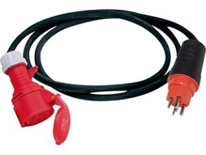 Adapterleitung mit T25-Stecker, 5-polig, IP55 / CEE-Kupplung, 5-polig, IP44 - 1.5 m / 5 x 2.5 mm² / 230/400 V / 16 A