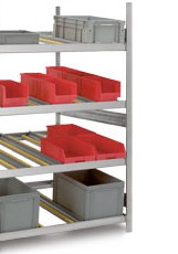 Durchlauf-Anbauregal - ORION PLUS - HxLxT 2000x1300x1200 mm - verzinkt
