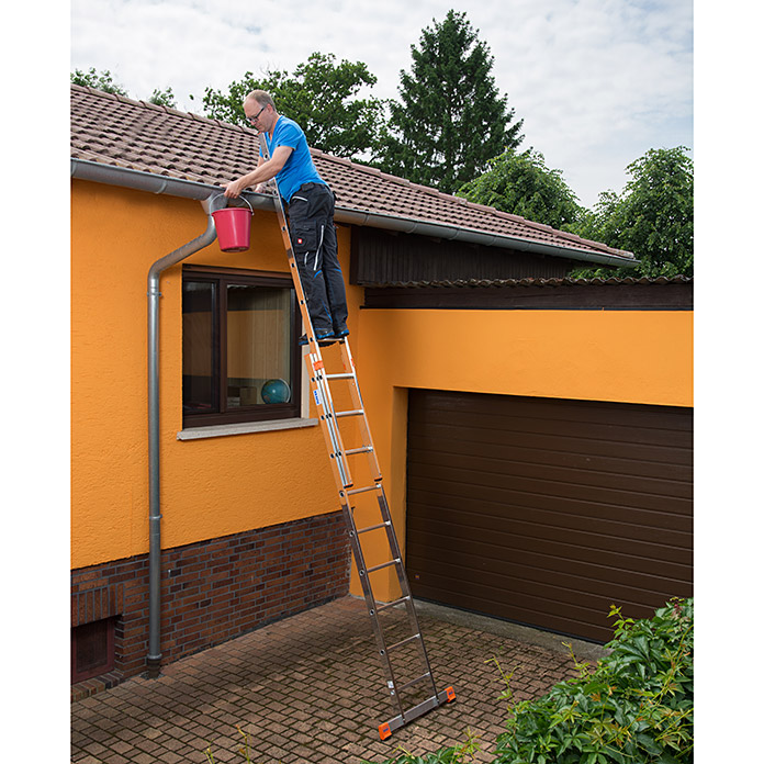 Monto® Fabilo® Sprossen-SchiebeLeiter, zweiteilig - Alu - Arbeitshöhe 5.25 m - 2 x 9 Sprossen – Bild 2