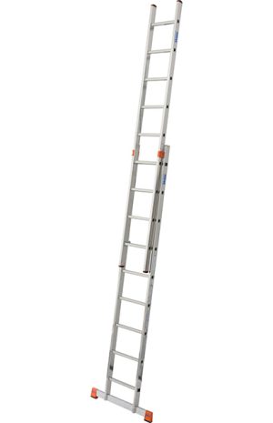 Monto® Fabilo® Sprossen-SchiebeLeiter, zweiteilig - Alu - Arbeitshöhe 5.25 m - 2 x 9 Sprossen
