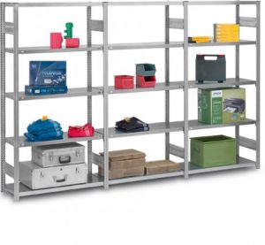 Grund- und Anbauregal Typ L beidseitige Nutzung HxLxT 2000x1000/2000x300 mm - verzinkt (Set)