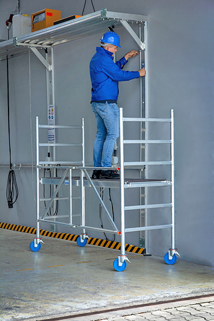 Krause Stabilo Faltgerüst, Aluminium - Arbeitshöhe 3.00 m - Feldlänge 2.00 m – Bild 3